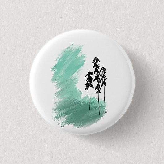 Skandinavische Grünbaumkunst, einfache moderne Min Button (Vorderseite)