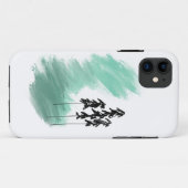 Skandinavische Grünbaumkunst, einfache moderne Min Case-Mate iPhone Hülle (Rückseite (Horizontal))