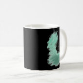 Skandinavische Grünbaumkunst, einfache moderne Min Kaffeetasse (VorderseiteRechts)