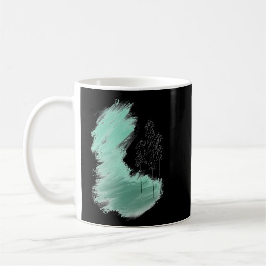 Skandinavische Grünbaumkunst, einfache moderne Min Kaffeetasse (Links)