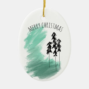 Skandinavische Grünbaumkunst, einfache moderne Min Keramik Ornament