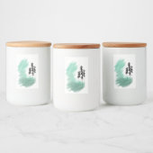 Skandinavische Grünbaumkunst, einfache moderne Min Lebensmitteletikett (Flaschen)