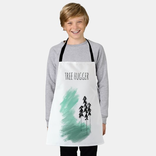 Skandinavische Grünbaumkunst, einfache moderne Min Schürze (Getragen)