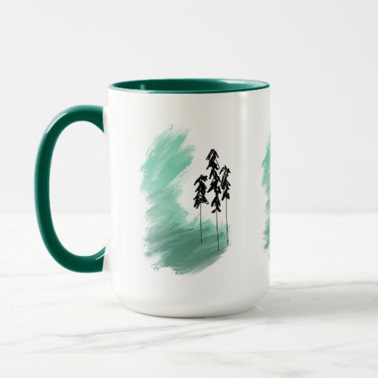 Skandinavische Grünbaumkunst, einfache moderne Min Tasse (Links)