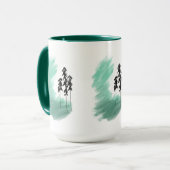 Skandinavische Grünbaumkunst, einfache moderne Min Tasse (Vorderseite Links)