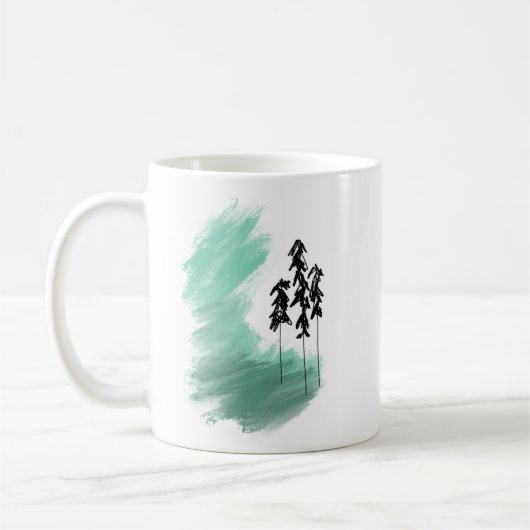 Skandinavische Grünbaumkunst Kaffeetasse (Links)