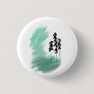 Skandinavische grüne Baumkunst einfache moderne Mi Button