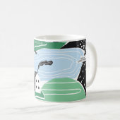 Skandinavische Häuser, Bäume, Bergbilder Kaffeetasse (VorderseiteRechts)