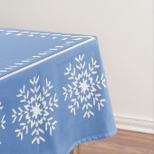 Skandinavische hellblaue und weiße Schneeflocke Tischdecke (Beispiel)