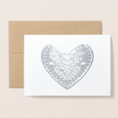 Skandinavische Herzinfarkte Folienkarte (Vorderseite mit Umschlag)