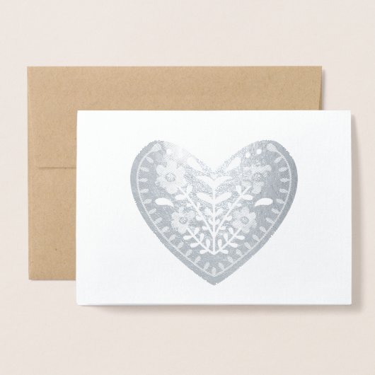 Skandinavische Herzinfarkte Folienkarte (Vorderseite mit Umschlag)