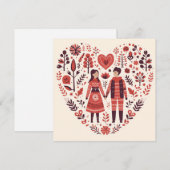 Skandinavische Herzrhythmusstörungen Feiertagskarte (Vorne/Hinten)