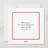 Skandinavische HerzValentine Feiertagskarte (Rückseite)