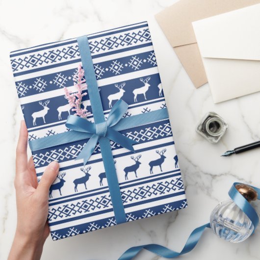 Skandinavische Hirschferien-Printwerbung Geschenkpapier (Schenken)