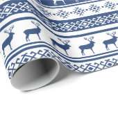 Skandinavische Hirschferien-Printwerbung Geschenkpapier (Rolleneckpunkt)