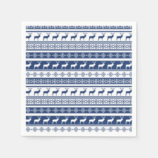 Skandinavische Hirschferien-Printwerbung Serviette (Vorderseite)