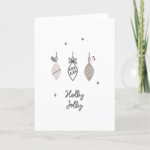 Skandinavische Holly Jolly gefaltete Weihnachtskar