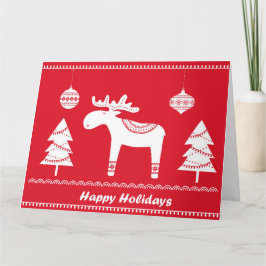 Skandinavische inspirierte Urlaubskarte. Karte bea