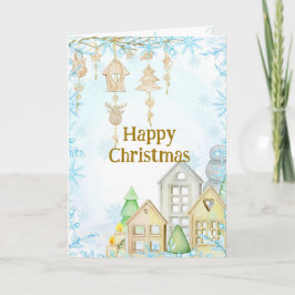 Skandinavische inspirierte Weihnachtskarte. Hygge  Feiertagskarte