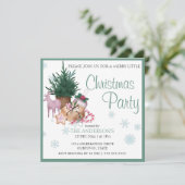 Skandinavische Kieferndekoration fröhlich wenig Einladung (Stehend Vorderseite)