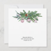 Skandinavische Kieferndekoration fröhlich wenig Einladung (Rückseite)