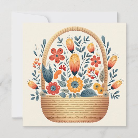 Skandinavische Korbeier Ostern Kunst (Vorderseite)