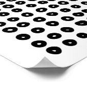 Skandinavische Kunst des Schwarz-weißen Kreises Poster (Ecke)