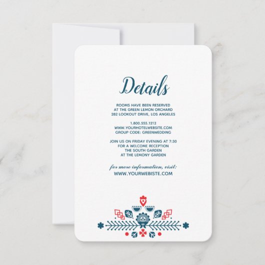 skandinavische Liebe | Angaben zum Hochzeitgast Einladung (Vorderseite)