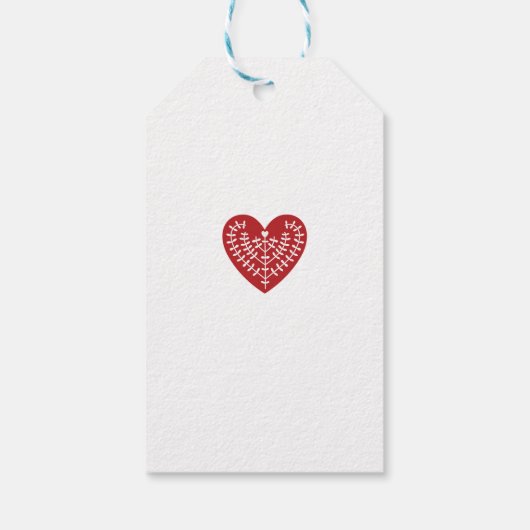 Skandinavische Liebe Weihnachten Geschenkanhänger (Rückseite)