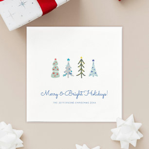 skandinavische Minimalistische Weihnachtsbäume Serviette