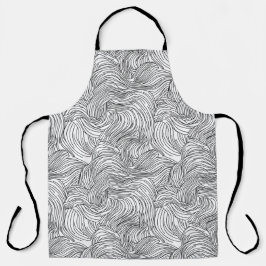 Skandinavische Monochrome Waves Schürze