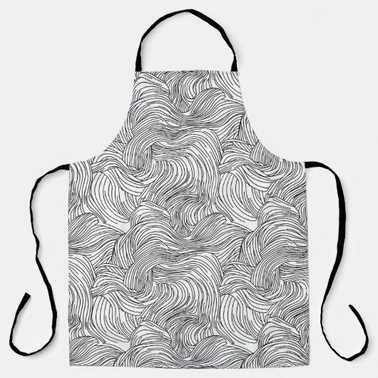 Skandinavische Monochrome Waves Schürze (Vorderseite)