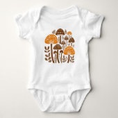 Skandinavische Mushroom Art Baby Bodysuit Baby Strampler (Vorderseite)