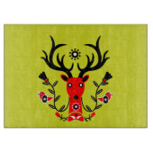 Skandinavische Natur Hirsch Kopf T - Shirt Schneidebrett (Vorderseite)