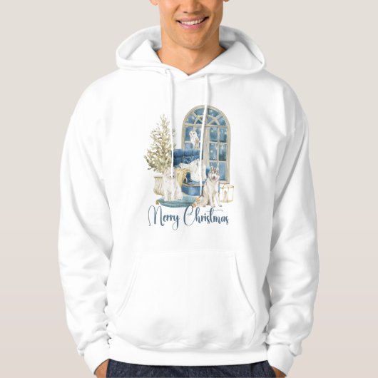 skandinavische Nordic Christmas Vibes Hoodie (Vorderseite)