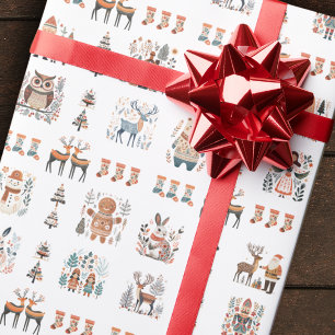Skandinavische nordische Volkskunst Weihnachten Geschenkpapier