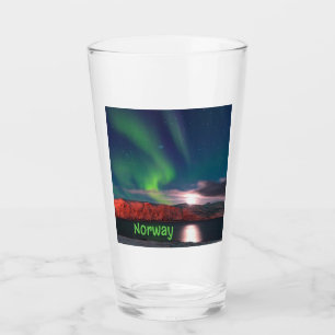Skandinavische Nordlichter - Rote Klippen Glas