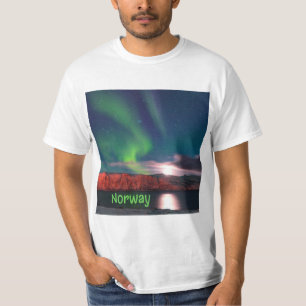 Skandinavische Nordlichter - Rote Klippen T-Shirt