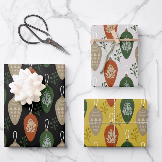 Skandinavische Ornamente aus dem Mittelalter Geschenkpapier Set (Vorderseite)