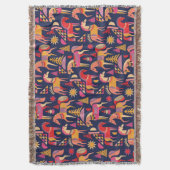 Skandinavische Pferde: Dekoratives Nahtloses Desig Decke (Vorderseite Vertikal)