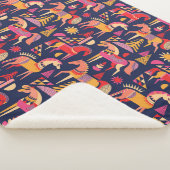 Skandinavische Pferde: Dekoratives Nahtloses Desig Sherpadecke (3/4)