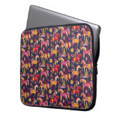 Skandinavische Pferde Muster nahtlos Design. Dekor Laptopschutzhülle (Vorderseite Links)