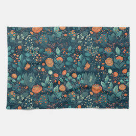 Skandinavische Pflanze und Blume Geschirrtuch