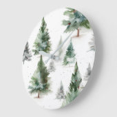 Skandinavische Pine Tree Wall Uhr (Winkel)