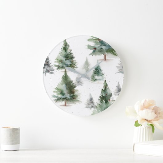 Skandinavische Pine Tree Wall Uhr (Zuhause)