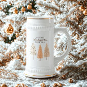 Skandinavische Pinienbäume Weihnachtsbäckerglas Bierglas