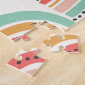 Skandinavische Regenbogen: Naives Kunstmuster. Puzzle (Seite)