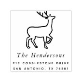 Skandinavische Rentier Illustration Rücksendeadres Permastempel (Design)