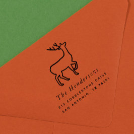 Skandinavische Rentier Illustration Rücksendeadres Permastempel