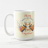 skandinavische Rentier Nordic Christmas Design Kaffeetasse (Links)